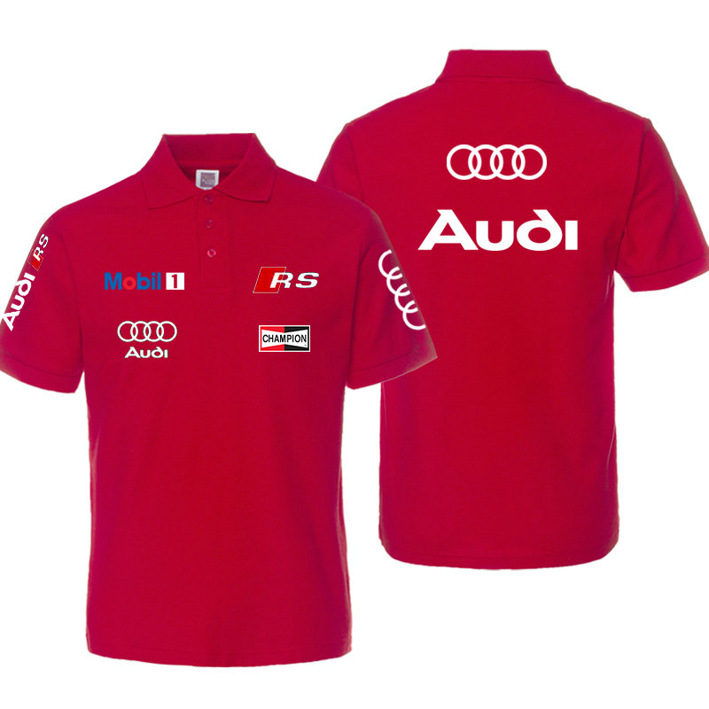 2022 Polo Audi RS Homme Champion Racing Sans Repassage Coton Couleur Unie